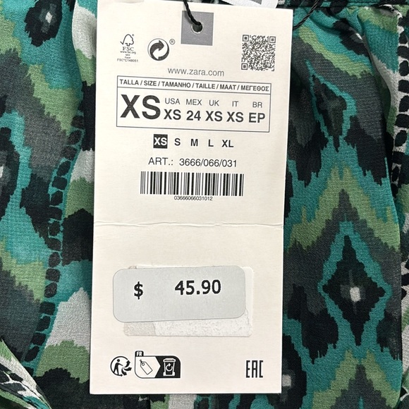 NWT Zara Oversized Blouse - Picture 7 of 8